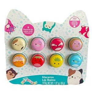 Squishmallows Macaron 8pc Flavored Lip Balms Set New in Package